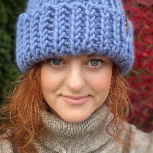 beanie NIEBIESKA