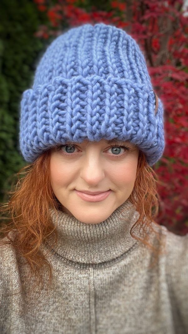 beanie NIEBIESKA