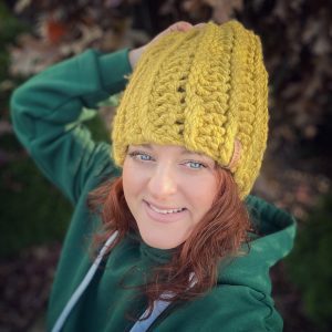 beanie MUSZTARDOWA