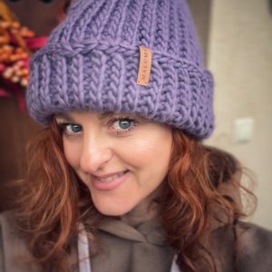 beanie FIOLETOWA