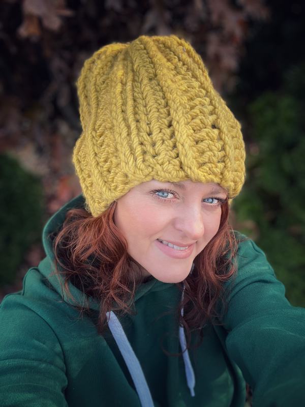 beanie MUSZTARDOWA - obrazek 3